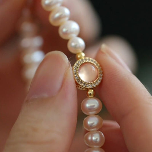 The bracelet sparkles