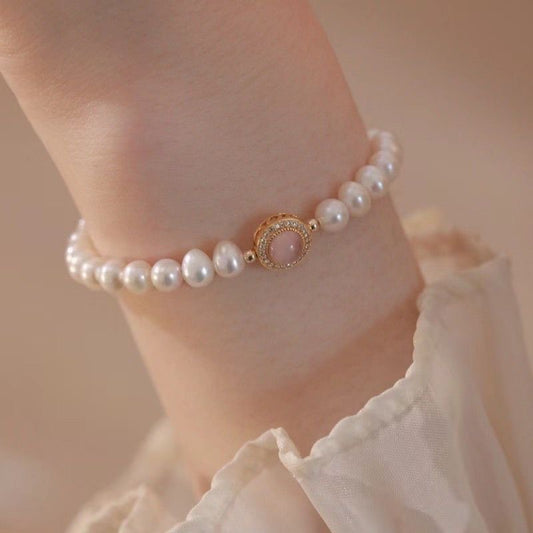 The bracelet sparkles