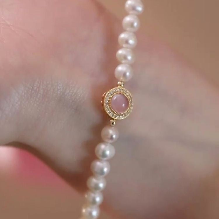 The bracelet sparkles